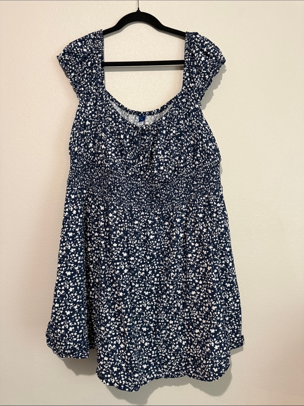 Old Navy Navy and White Floral Mini Dress